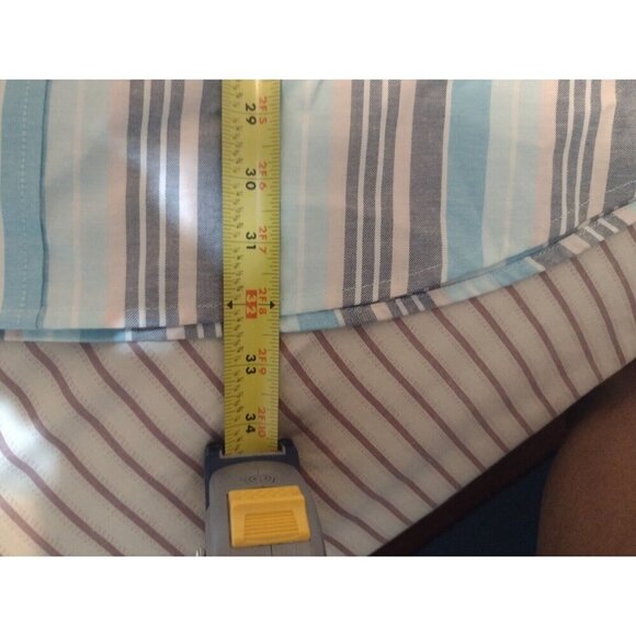 New St Johns Bay Mens Comfort Flex Button Down Shirt Blue Striped 2XL NWT - Picture 11 of 11